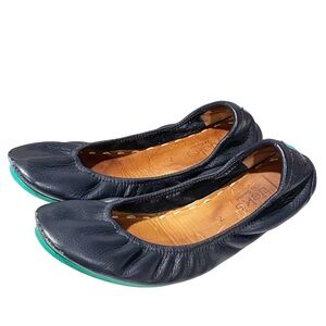 Tieks By Gavrieli Women's Size 7 Ballet Flats Round Toe Navy Leather Shoes